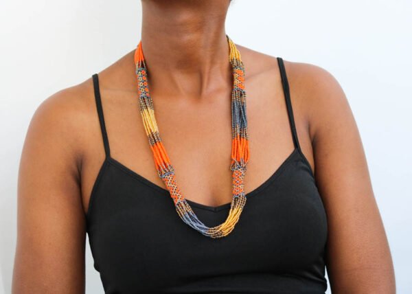 ASIM African Beaded Rope Necklace
