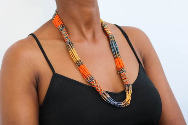 ASIM African Beaded Rope Necklace