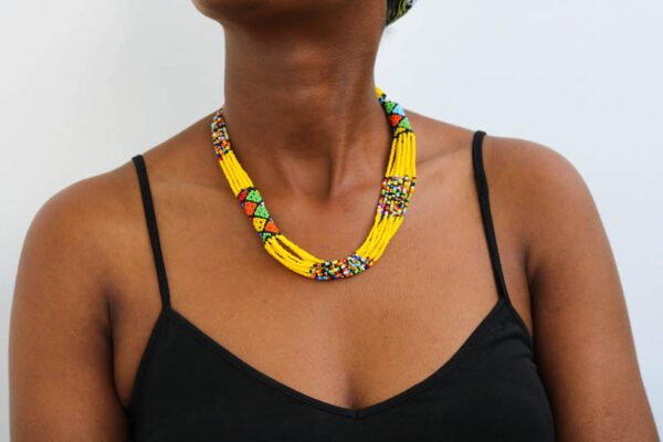 AULA African Beaded Rope Necklace