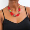 AZIMA African Beaded Rope Necklace