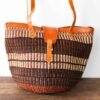 Sisal woven bag, African Leather bag