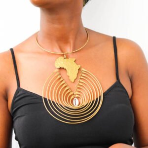 AISHA African brass necklace