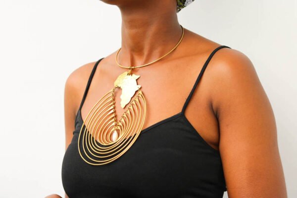 AISHA African brass necklace
