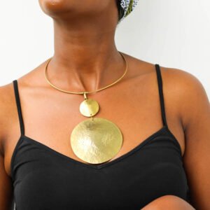 BAO African brass pendant necklace