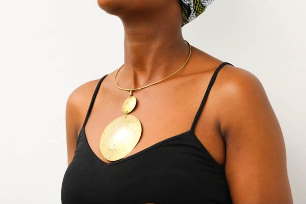 BAO African brass pendant necklace
