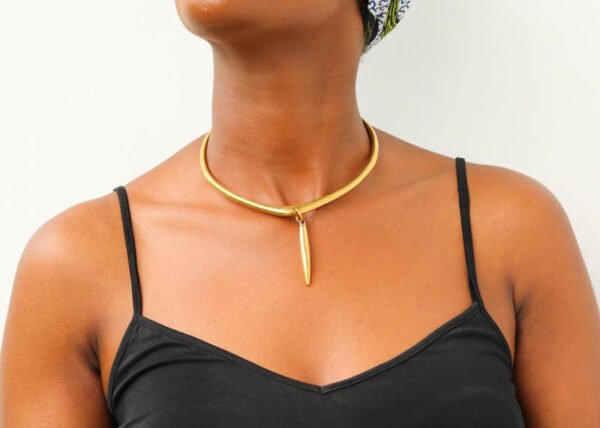 MONA African brass necklace