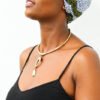 SHELA African brass pendant necklace