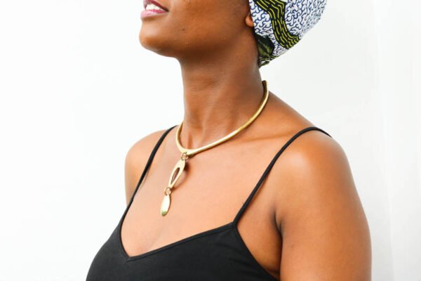 SHELA African brass pendant necklace