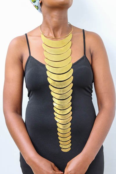 NYUSI African Brass Necklace