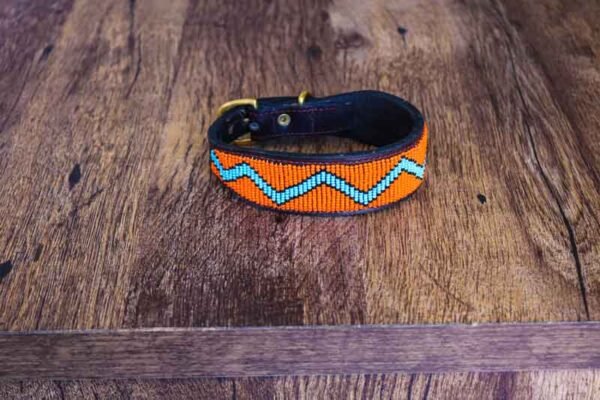 KASA African beaded dog collar