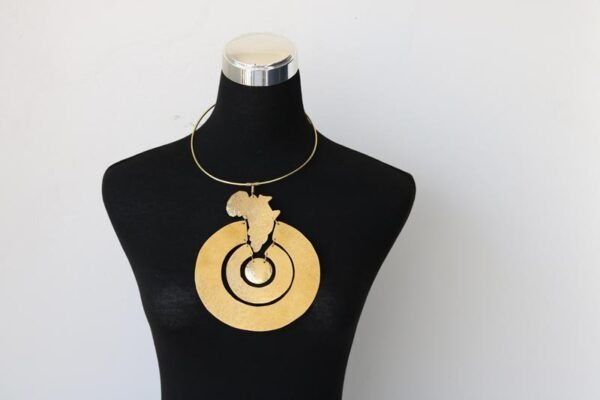 GUCHA African brass choker necklace