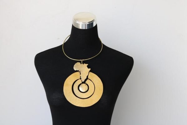 GUCHA African brass choker necklace