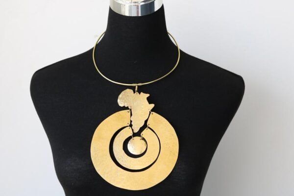 GUCHA African brass choker necklace