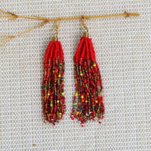 GAMILA Red Beaded Earrings