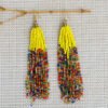 HAJI Yellow Beaded Earrings