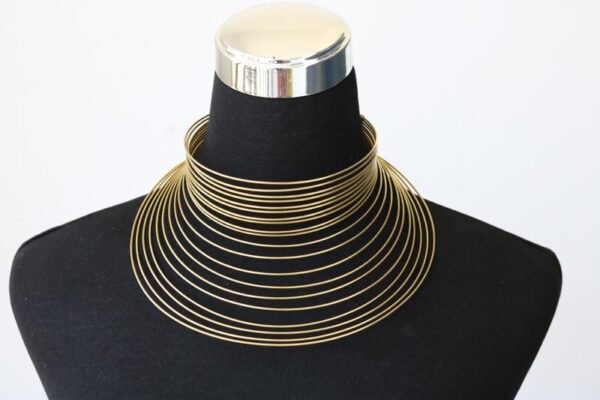 ETAGO African brass choker necklace