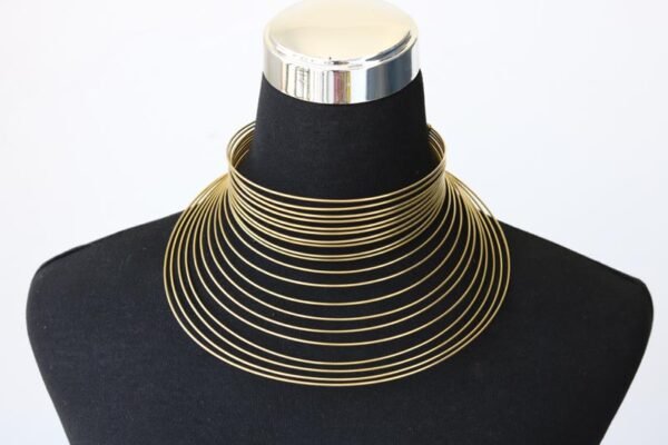 ETAGO African brass choker necklace