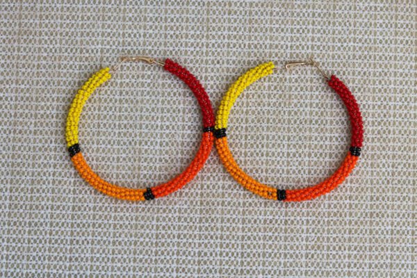 Lesha Beaded Hoop Earrings