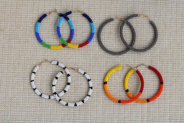 Lesha Beaded Hoop Earrings