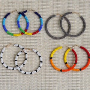 Lesha Beaded Hoop Earrings