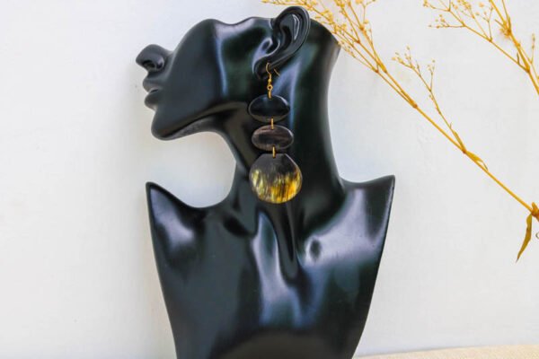 JABARI African Cow Horn earrings
