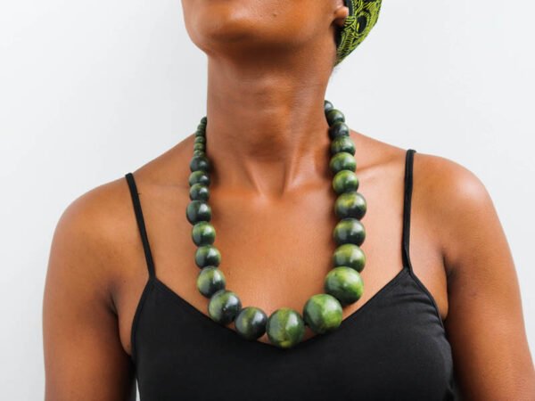 MKWASI Wooden Beaded necklace