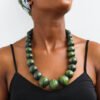 MKWASI Wooden Beaded necklace