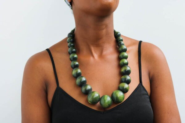 MKWASI Wooden Beaded necklace