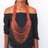 AHO African fringe necklace