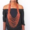 AHO African fringe necklace