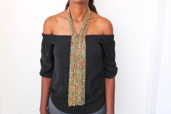 ADANA beaded fringe necklace