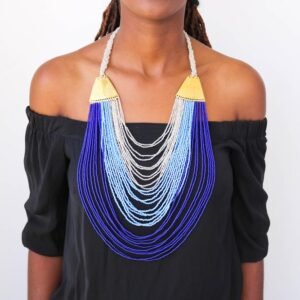 APONDI beaded fringe necklace