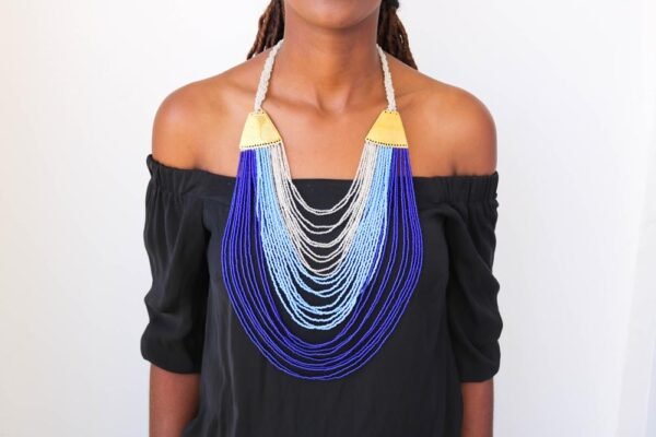 APONDI beaded fringe necklace