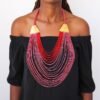 APIYO beaded fringe necklace