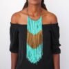 IMANI beaded fringe necklace
