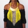 ADONGO beaded fringe necklace