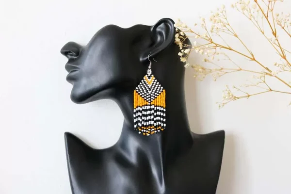 HAGO African Beaded Earrings