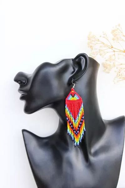 HANIFA African Beaded Earrings