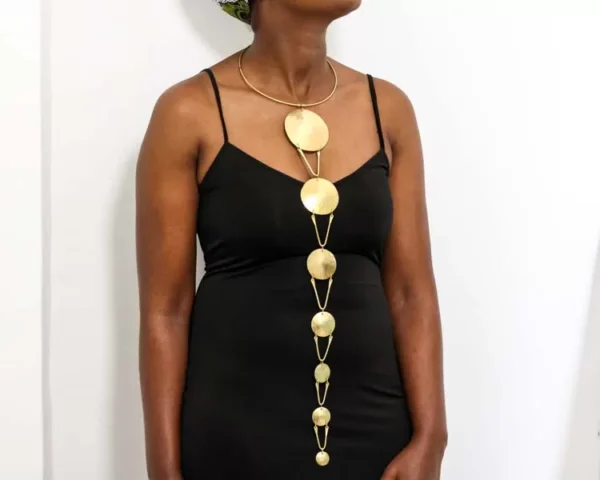 DONA African brass necklace