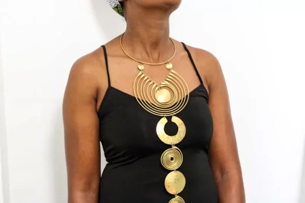 DOSHI African brass necklace