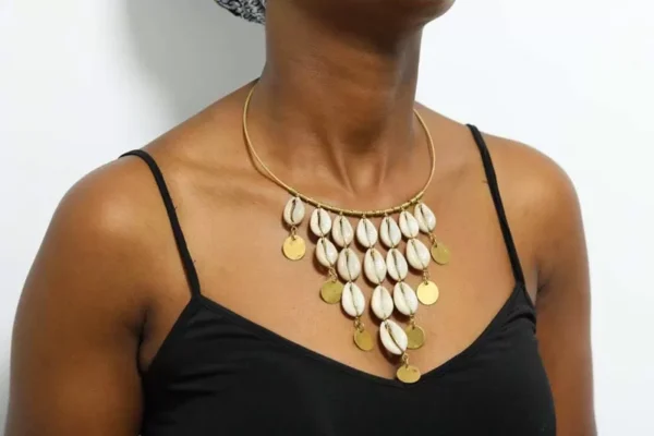 ZITO African brass choker necklace