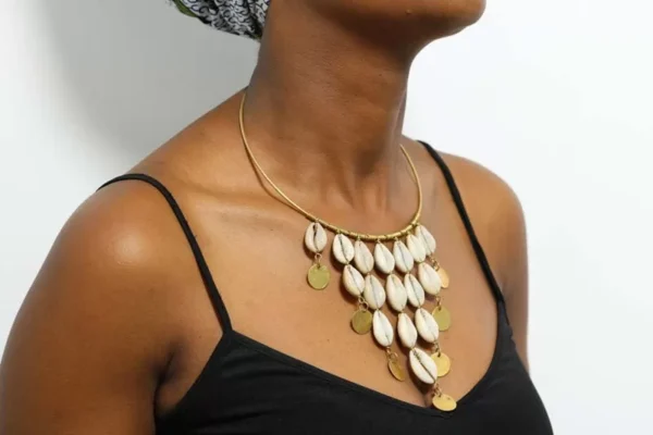 ZITO African brass choker necklace