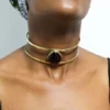 FARIJI African brass choker necklace
