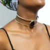 FARIJI African brass choker necklace
