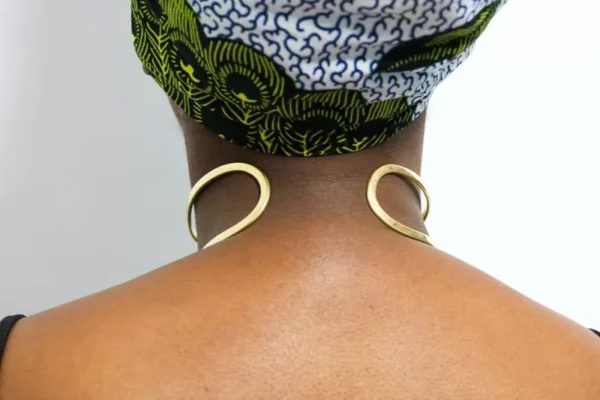 FARIJI African brass choker necklace