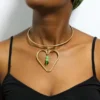 DESTI African brass choker necklace