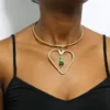 DESTI African brass choker necklace