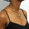 DESTI African brass choker necklace