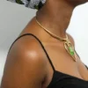 DESTI African brass choker necklace