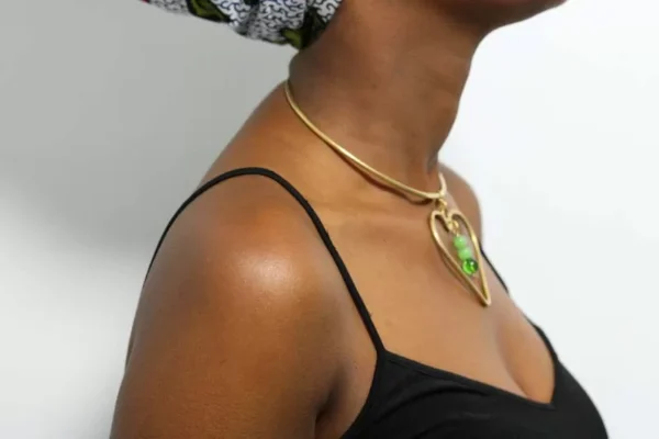 DESTI African brass choker necklace